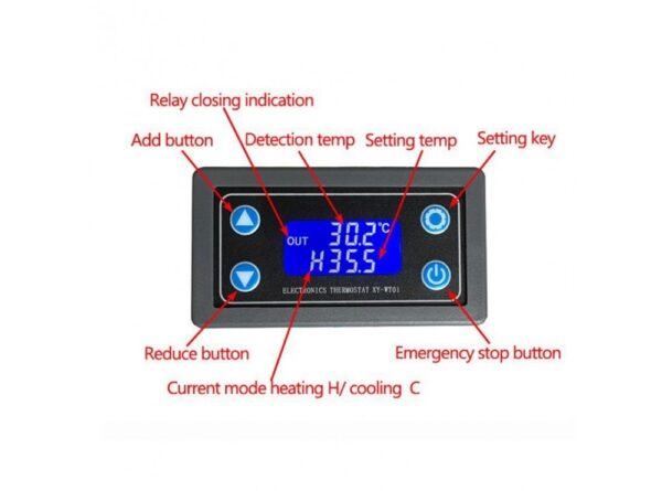 ترموستات دیجیتال دما روپنلی مدل XY-WT01