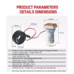 ولت متر و آمپرمتر چراغ سیگنالی AC500V-100A سبز مربعی مدل AD16-22FVA