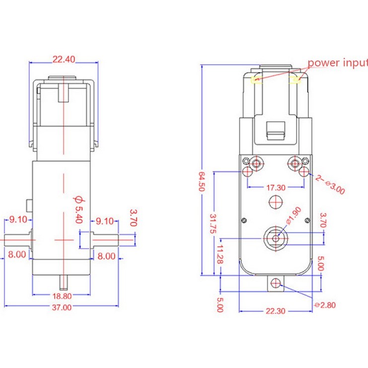 موتور گیربکس پلاستیکی دو طرفه 100 دور G1:120 ( استوک )