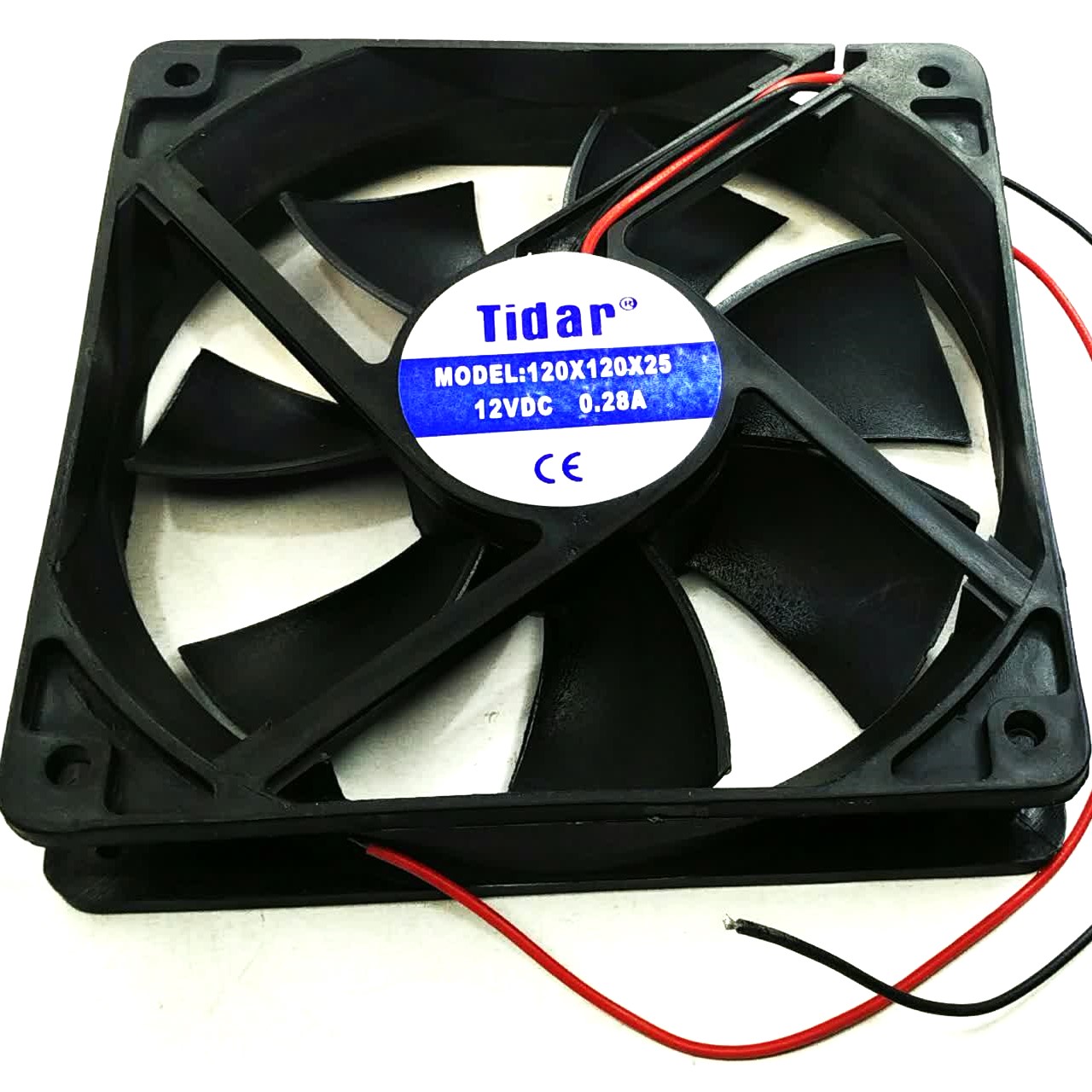 فن 12 ولت 12x12x2.5 سانتیمتر برند TIDAR مدل 120X120X25-1 فن 12 ولت 12x12x2.5 سانتیمتر برند TIDAR مدل 120X120X25
