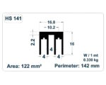 هیت سینک آلومینیومی 16.8x30 میلی متر کد HS 141