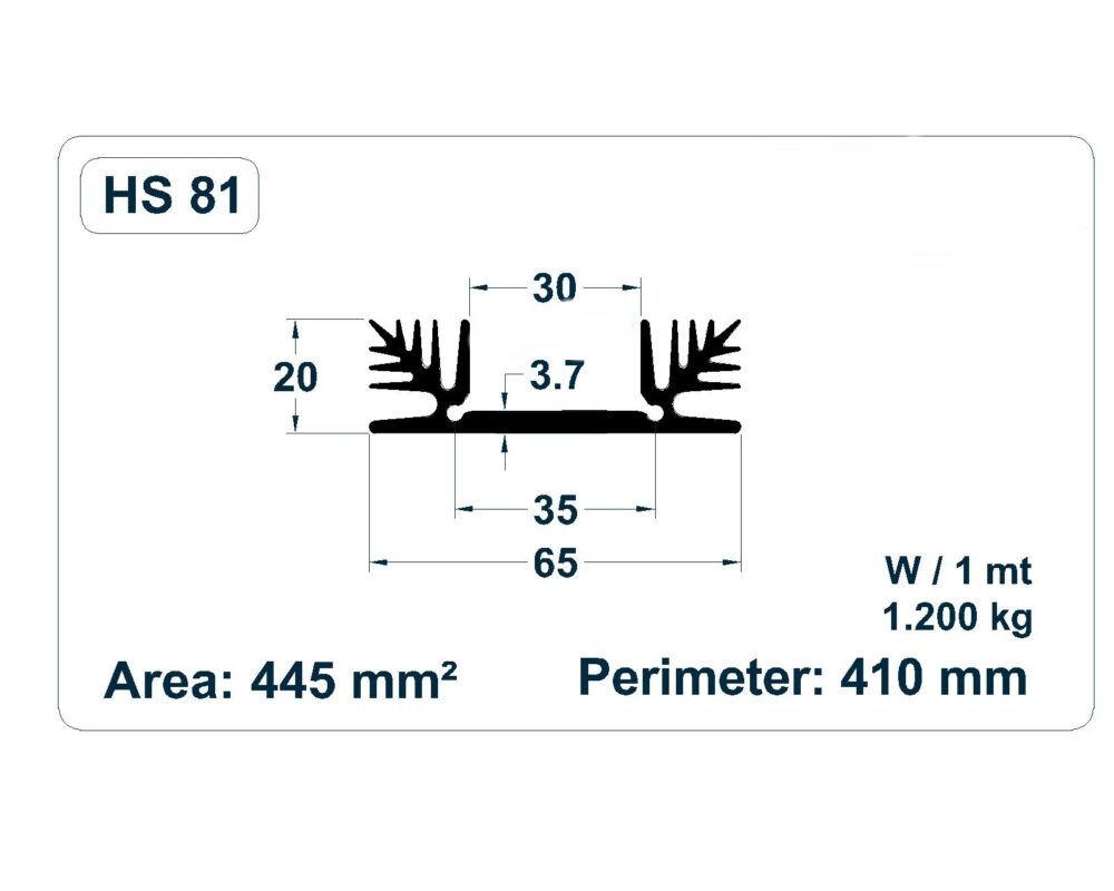 هیت سینک آلومینیومی 5x6.5 سانتی متر کد HS 81