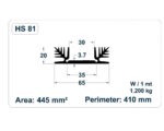 هیت سینک آلومینیومی 5x6.5 سانتی متر کد HS 81