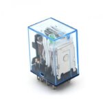 رله بزرگ شیشه ای 12 ولت 5 آمپر 14 پایه سوکتی کد MY4N-J-DC12V