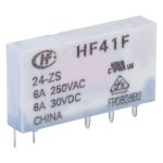 رله شانه ای 24 ولت 6 آمپر 5 پایه کد HF41F-24-ZS