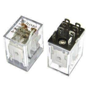 رله شیشه ای بزرگ 24 ولت 10 آمپر 8 پایه کد HJQ-13F-2Z-24VDC