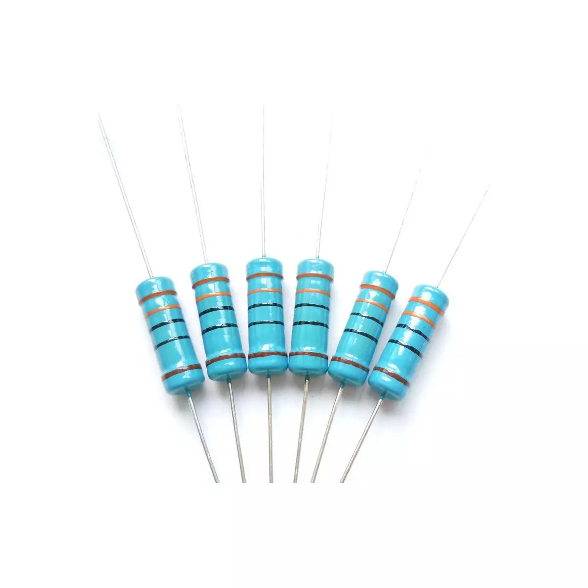 مقاومت 2 وات پنج رنگ بسته 10 تایی مقاومت 12.1 کیلو اهم 2 وات 1 درصد