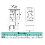 سون سگمنت یک رقمی 19X13 میلی متر قرمز کاتد مشترک - تصویر 5