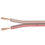 سیم 2 رشته بلندگویی مسی افشان ایرانی سایز 2xAWG18 شفاف با خط صورتی