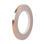 نوار مسی چسب دار رسانا عرض 0.5 سانتی متر و ضخامت 0.06 میلی متر و طول 20 متر