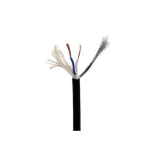 کابل کواکسیال میکروفونی ایرانی با دو مغزی افشان 0.5 با روکش مشکی