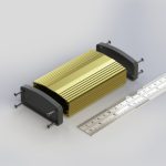 جعبه آلومینیومی رادیاتی ابعاد 100X63X27 میلی متر طلایی