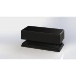 جعبه پلاستیکی رومیزی ابعاد 120X57X32 میلی متر مشکی