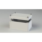 جعبه پلاستیکی رومیزی ضد آب ابعاد 102X70X52 میلی متر سفید