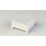 جعبه پلاستیکی رومیزی پایه دار ابعاد 210X230X86 میلی متر سفید