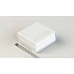 جعبه پلاستیکی رومیزی پایه دار ابعاد 210X230X86 میلی متر سفید