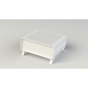 جعبه پلاستیکی رومیزی پایه دار ابعاد 210X230X86 میلی متر سفید