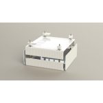 جعبه پلاستیکی رومیزی پایه دار ابعاد 210X230X86 میلی متر سفید