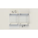 جعبه پلاستیکی رومیزی پایه دار ابعاد 210X230X86 میلی متر سفید