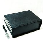 جعبه پلاستیکی چهار تیکه گرمسار 15X21X7 سانتی متر مشکی