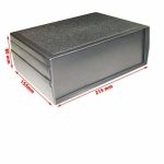 جعبه پلاستیکی چهار تیکه گرمسار 15X21X7 سانتی متر مشکی