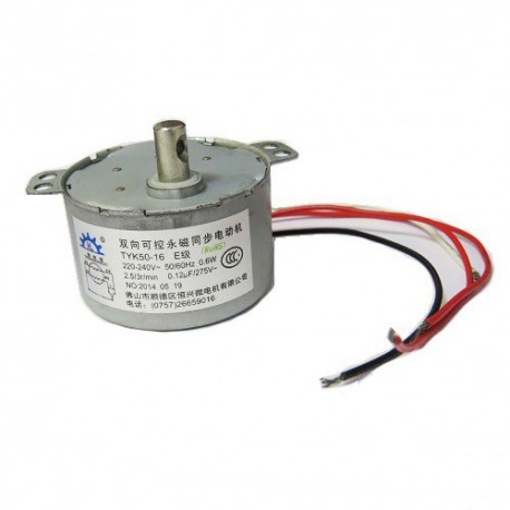 موتور گیربکس سنکرون 220VAC 2.5RPM مدل TYK50-16-1 موتور گیربکس سنکرون 220VAC 2.5RPM مدل TYK50-16