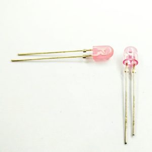 LED اوال قرمز شفاف 5 میلی متر تابلو روانی بدنه صورتی