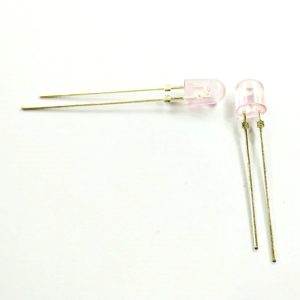 LED اوال قرمز شفاف 5 میلی متر تابلو روانی بدنه صورتی کم رنگ