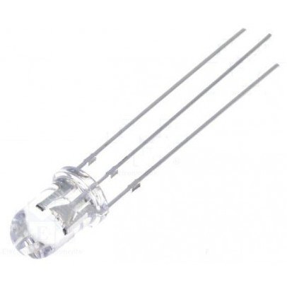 LED گرد دو رنگ سبز و قرمز شفاف 5 میلی متر سه پایه کاتد مشترک LED گرد دو رنگ سبز و قرمز شفاف 5 میلی متر سه پایه کاتد مشترک