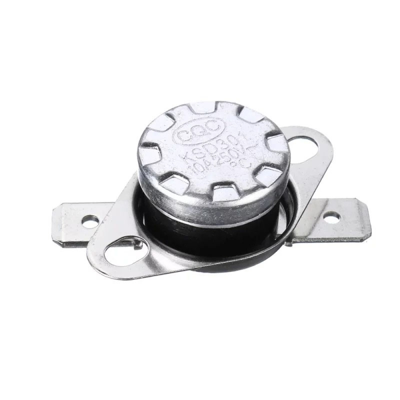 ترموسوئیچ حرارتی قابلمه ای 100 درجه 10 آمپر NO کد KSD301-3 ترموسوئیچ حرارتی قابلمه ای 85 درجه 10 آمپر NC کد KSD301C