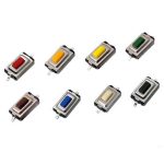 تک سوئیچ دو پایه سایز 6X3.5X2.5 میلی متر پکیج SMD زرد مدل TSUY-3SL