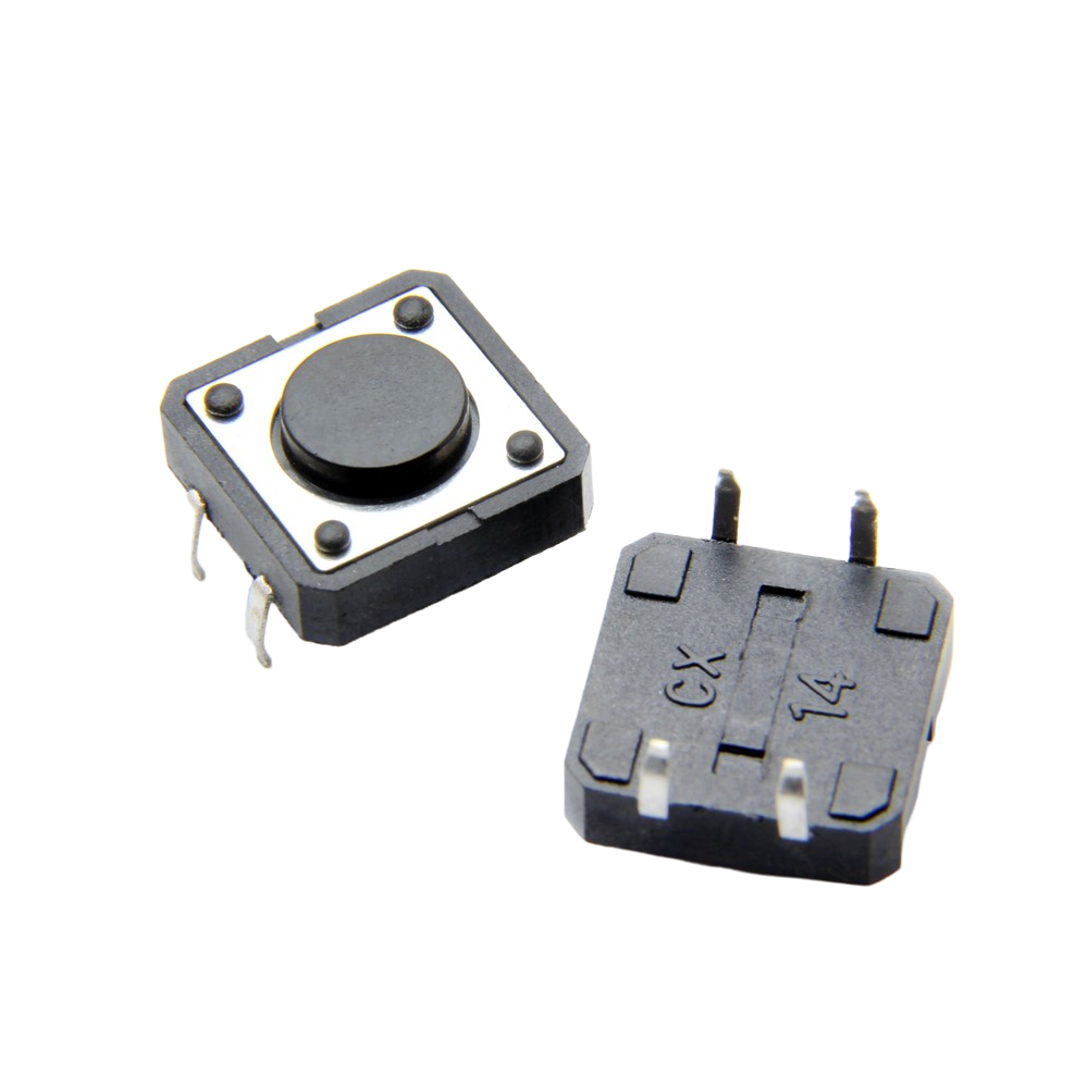 تک سوئیچ چهار پایه سایز 12X12X5 میلی متر پکیج DIP مشکی تک سوئیچ چهار پایه سایز 12X12X5 میلی متر پکیج DIP مشکی