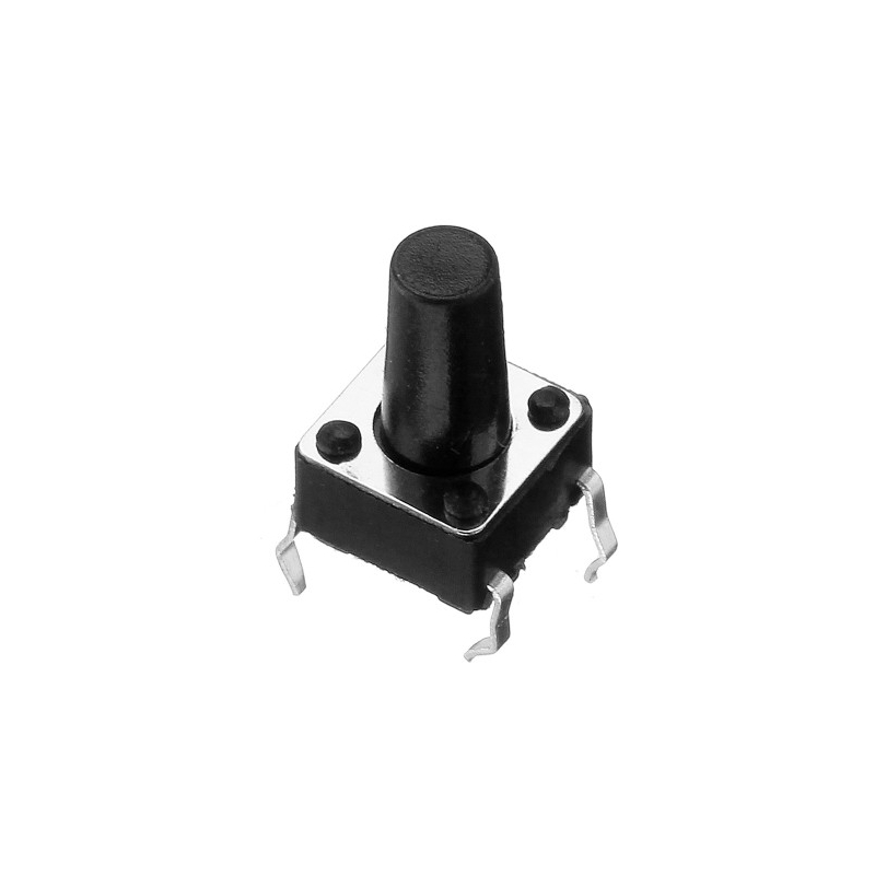 تک سوئیچ چهار پایه سایز 6X6X10 میلی متر پکیج DIP مشکی-1 تک سوئیچ چهار پایه سایز 6X6X10 میلی متر پکیج DIP مشکی