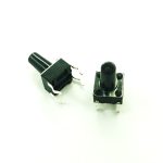 تک سوئیچ چهار پایه سایز 6X6X10 میلی متر پکیج DIP مشکی