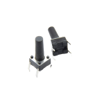 تک سوئیچ چهار پایه سایز 6X6X14 میلی متر پکیج DIP مشکی