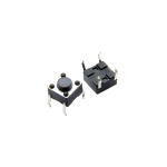 تک سوئیچ چهار پایه سایز 6X6X6 میلی متر پکیج DIP مشکی