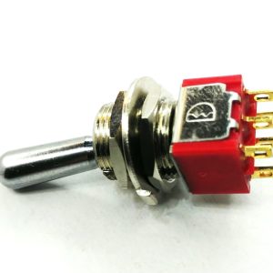 کلید کلنگی 2 حالته 6 پایه لحیمی قطر 12 میلی متر