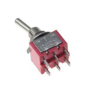 کلید کلنگی 3 حالته 6 پایه لحیمی قطر 6 میلی متر