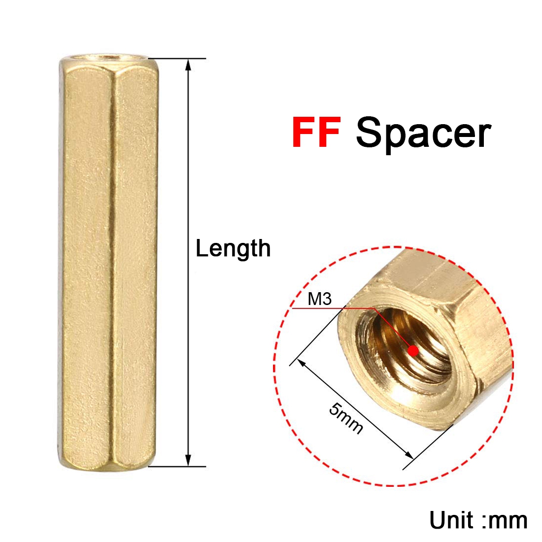 اسپیسر فلزی 7 میلی متر FF
