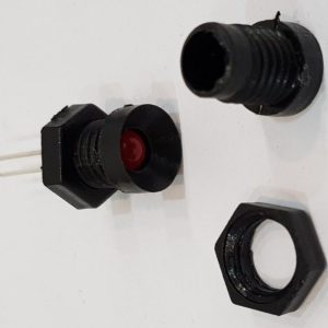 قاب LED پلاستیکی روپنلی سایز 5 میلی متر رنگ مشکی