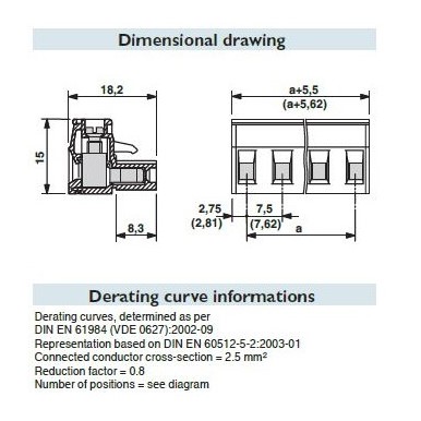ترمینال فونیکس 5 پین رایت با فاصله پین 5.08 میلی متر