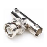 کانکتور T-BNC تبدیل دو سر مادگی به یک سر نری