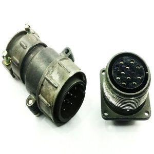 کانکتور روسی 12 پین قطر 32 کامل نری سرکابلی و مادگی فلنج