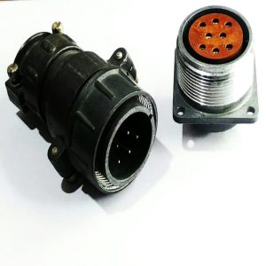 کانکتور روسی 8 پین کامل نری سرکابلی و مادگی فلنج