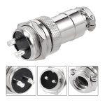 کانکتور فلزی نظامی 2 پین مدل GX16