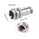 کانکتور فلزی نظامی 2 پین مدل GX16