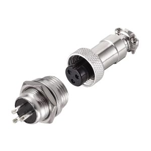 کانکتور فلزی نظامی 3 پین مدل GX12