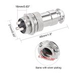 کانکتور فلزی نظامی 3 پین مدل GX16