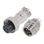 کانکتور فلزی نظامی 4 پین مدل GX12