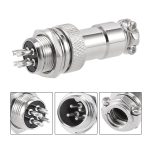 کانکتور فلزی نظامی 4 پین مدل GX12 - تصویر 3